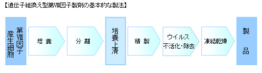 遺伝子組換え型第Ⅷ因子製剤の基本的な製法